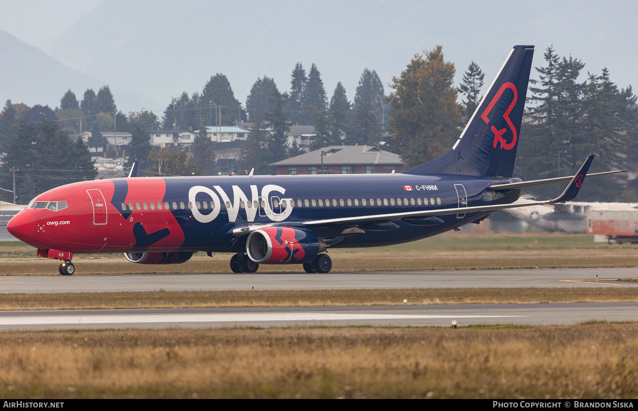 Aircraft Photo of C-FHNM | Boeing 737-8Q8 | OWG - Off We Go | AirHistory.net #609412