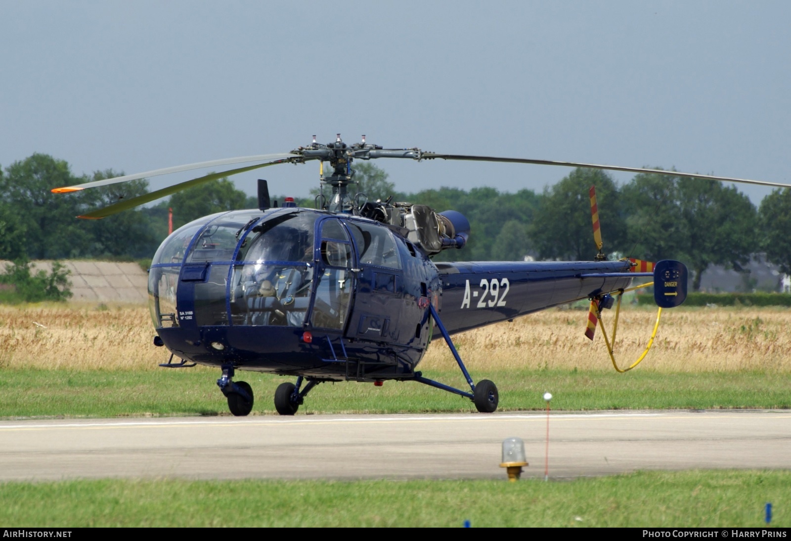 Aircraft Photo of A-292 | Sud SA-316B Alouette III | Netherlands - Air Force | AirHistory.net #609505