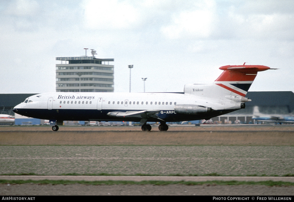 Aircraft Photo of G-ARPL | Hawker Siddeley HS-121 Trident 1C | British Airways | AirHistory.net #609559