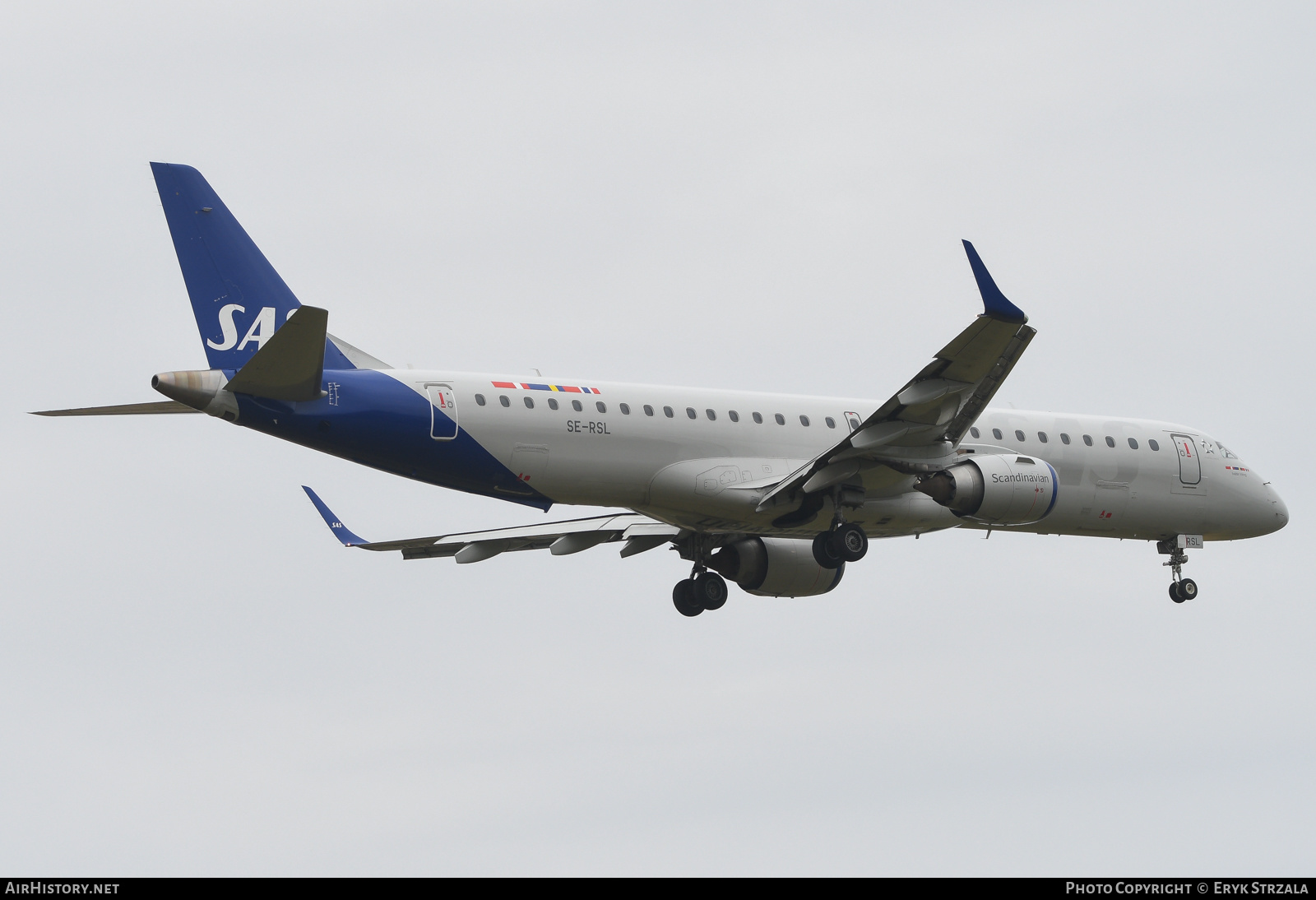 Aircraft Photo of SE-RSL | Embraer 195LR (ERJ-190-200LR) | Scandinavian Airlines - SAS | AirHistory.net #609609
