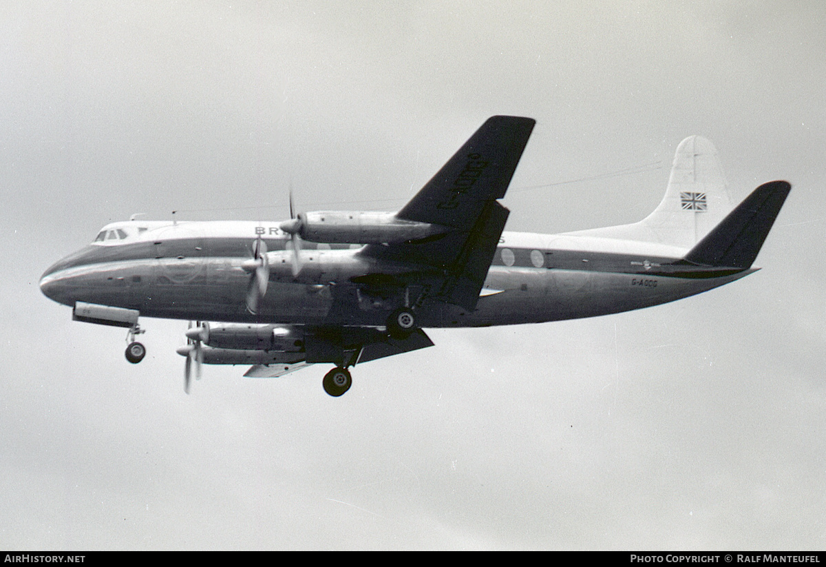 Aircraft Photo of G-AODG | Vickers 736 Viscount | British United Airways - BUA | AirHistory.net #609643