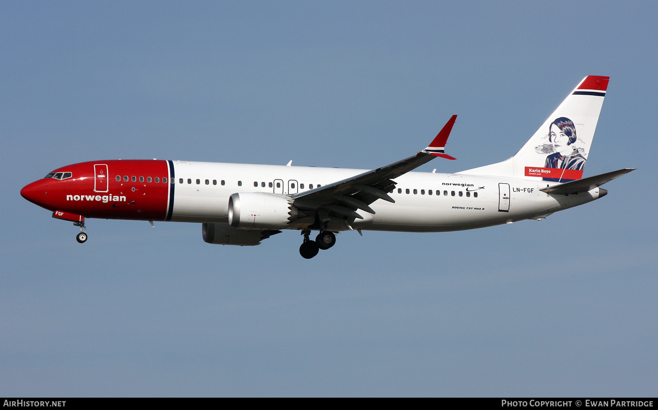 Aircraft Photo of LN-FGF | Boeing 737-8 Max 8 | Norwegian | AirHistory.net #609665