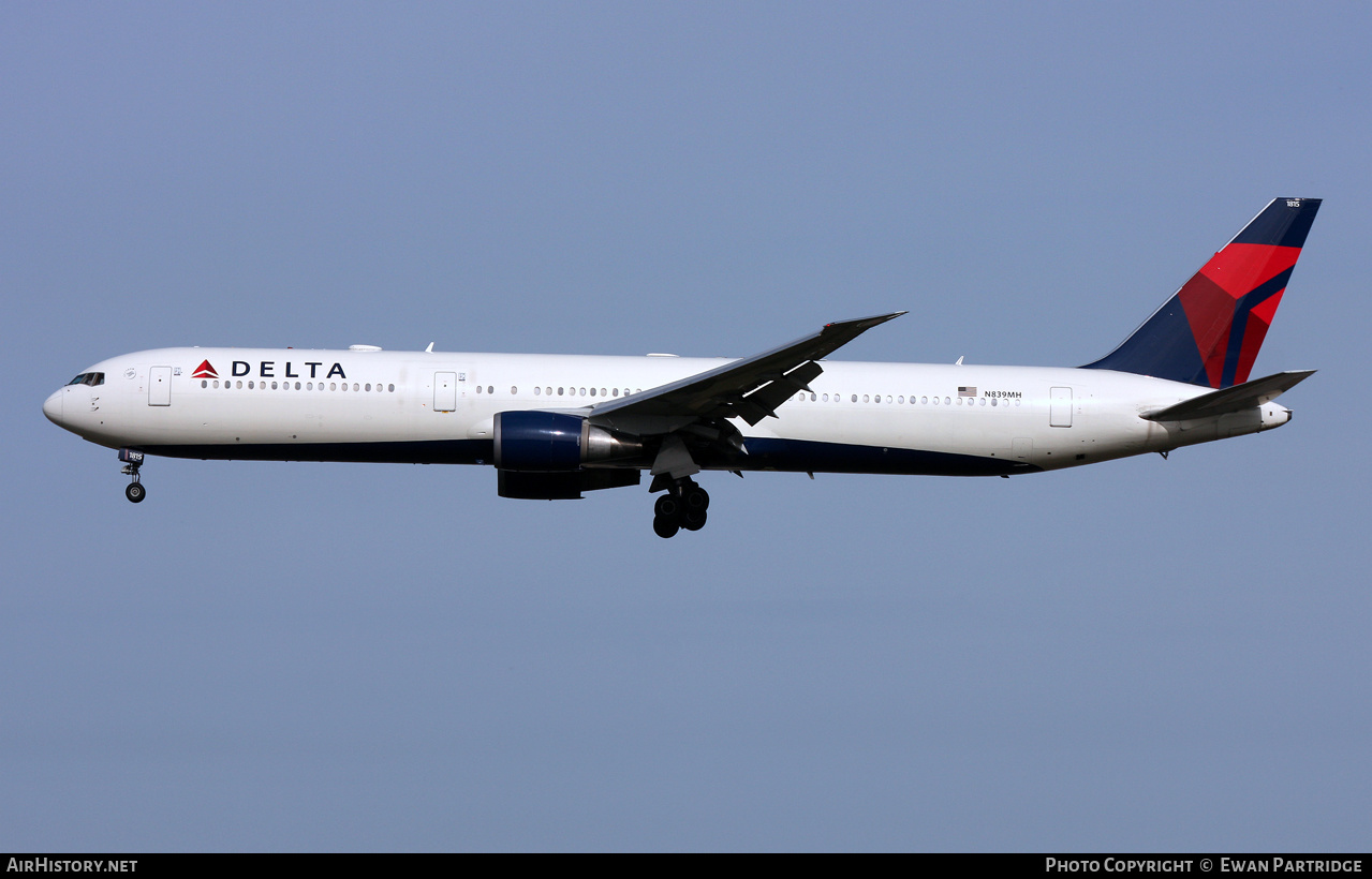 Aircraft Photo of N839MH | Boeing 767-432/ER | Delta Air Lines | AirHistory.net #609688