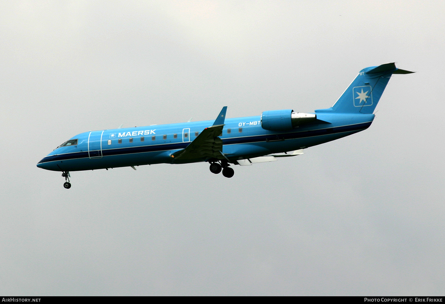 Aircraft Photo of OY-MBT | Bombardier CRJ-200LR (CL-600-2B19) | Maersk Air | AirHistory.net #609705