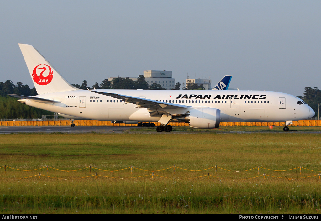 Aircraft Photo of JA823J | Boeing 787-8 Dreamliner | Japan Airlines - JAL | AirHistory.net #609770