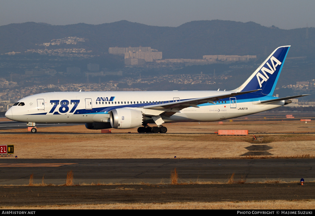 Aircraft Photo of JA807A | Boeing 787-8 Dreamliner | All Nippon Airways - ANA | AirHistory.net #609823
