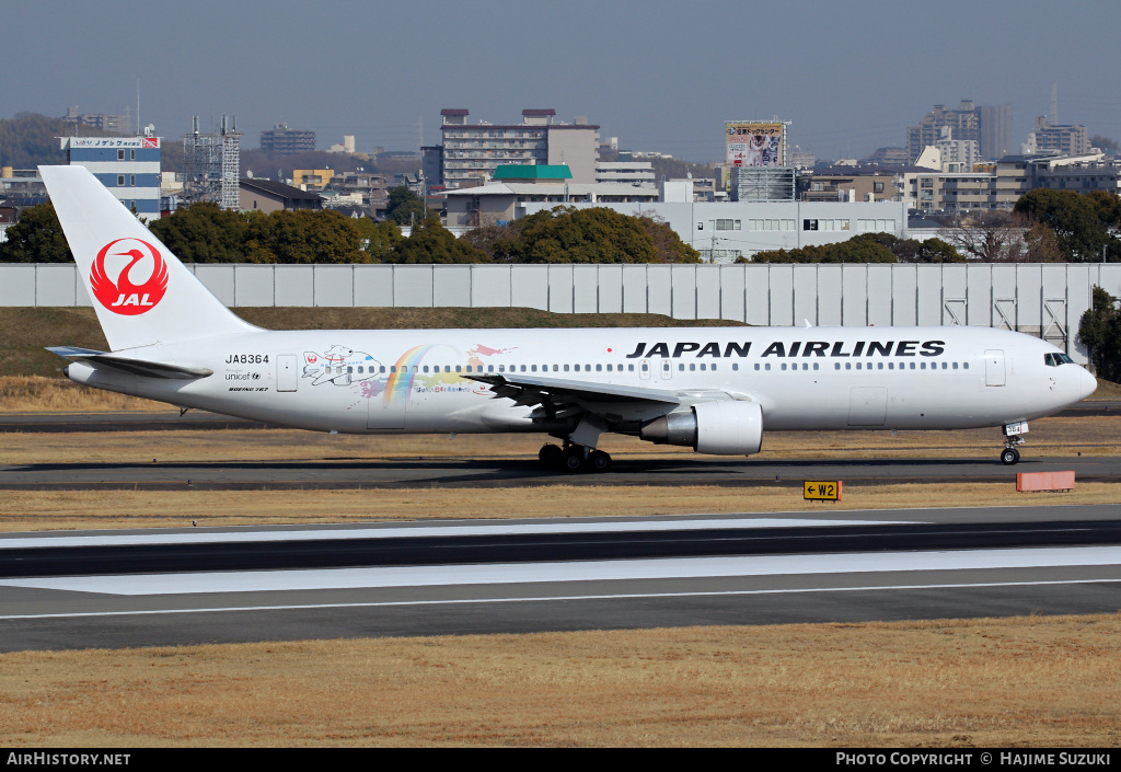 Aircraft Photo of JA8364 | Boeing 767-346 | Japan Airlines - JAL | AirHistory.net #609844