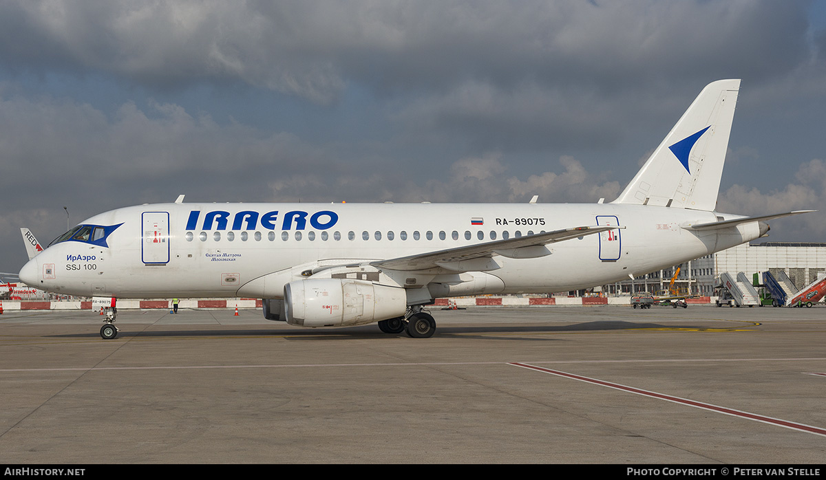 Aircraft Photo of RA-89075 | Sukhoi SSJ-100-95B-LR Superjet 100 (RRJ-95B) | IrAero | AirHistory.net #609886