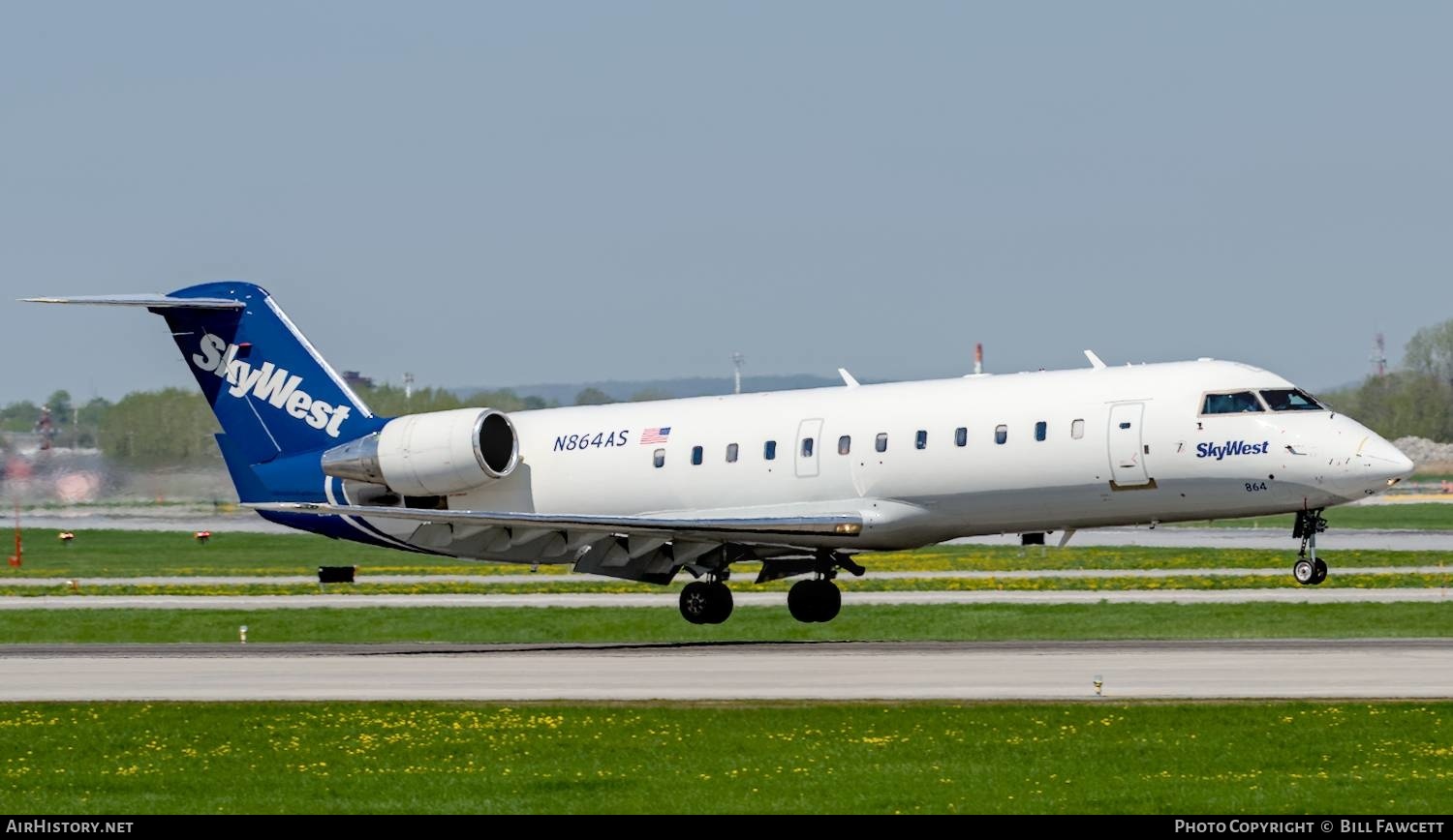 Aircraft Photo of N864AS | Bombardier CRJ-200ER (CL-600-2B19) | SkyWest Airlines | AirHistory.net #609932