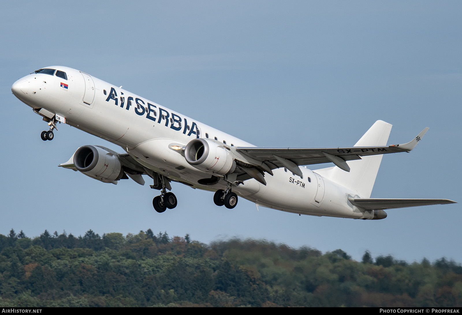 Aircraft Photo of SX-PTM | Embraer 190SR (ERJ-190-100SR) | Air Serbia | AirHistory.net #610209