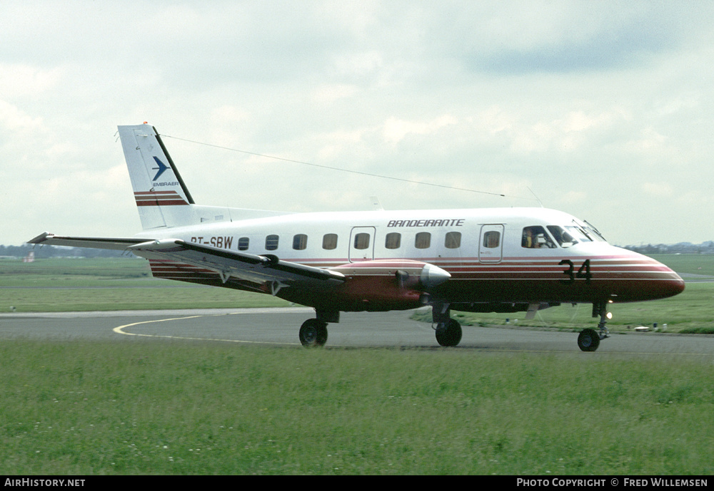 Aircraft Photo of PT-SBW | Embraer EMB-110P1A Bandeirante | Embraer | AirHistory.net #610239