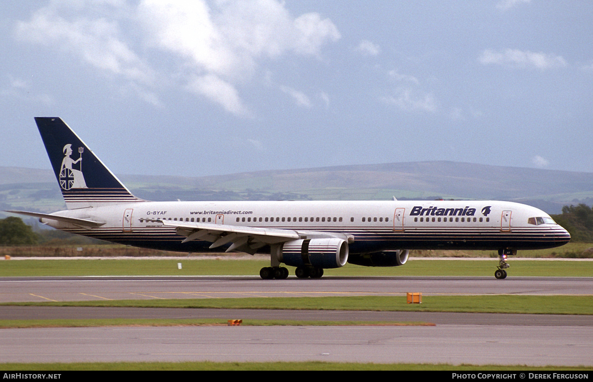 Aircraft Photo of G-BYAF | Boeing 757-204 | Britannia Airways | AirHistory.net #610288