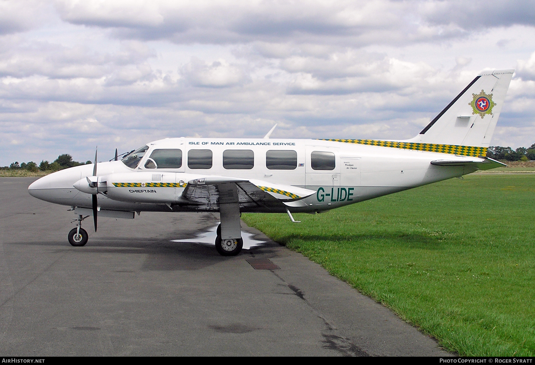 Aircraft Photo of G-LIDE | Piper PA-31-350 Navajo Chieftain | Isle of Man Air Ambulance Service | AirHistory.net #610414
