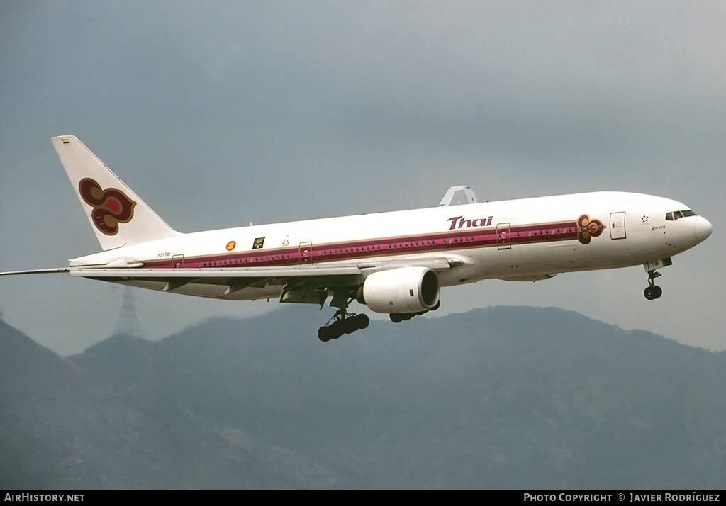 Aircraft Photo of HS-TJD | Boeing 777-2D7 | Thai Airways International | AirHistory.net #610617