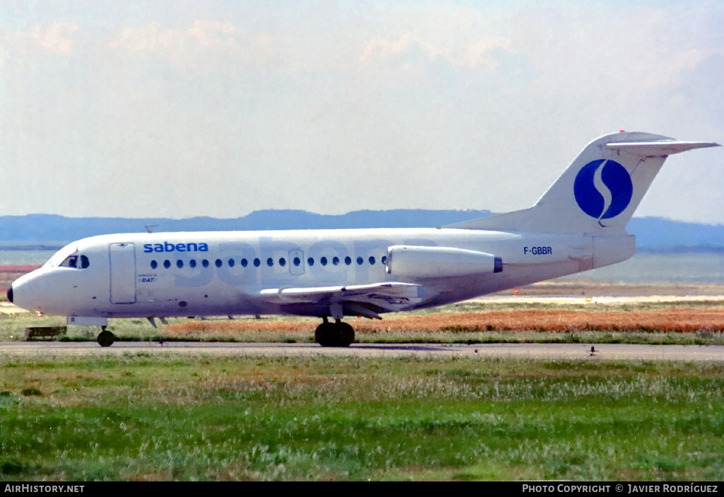 Aircraft Photo of F-GBBR | Fokker F28-1000 Fellowship | Sabena | AirHistory.net #610630