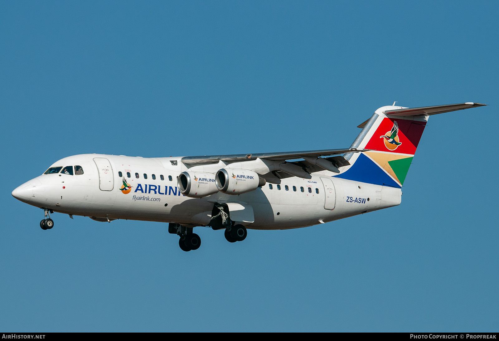 Aircraft Photo of ZS-ASW | British Aerospace Avro 146-RJ85 | Airlink | AirHistory.net #610761