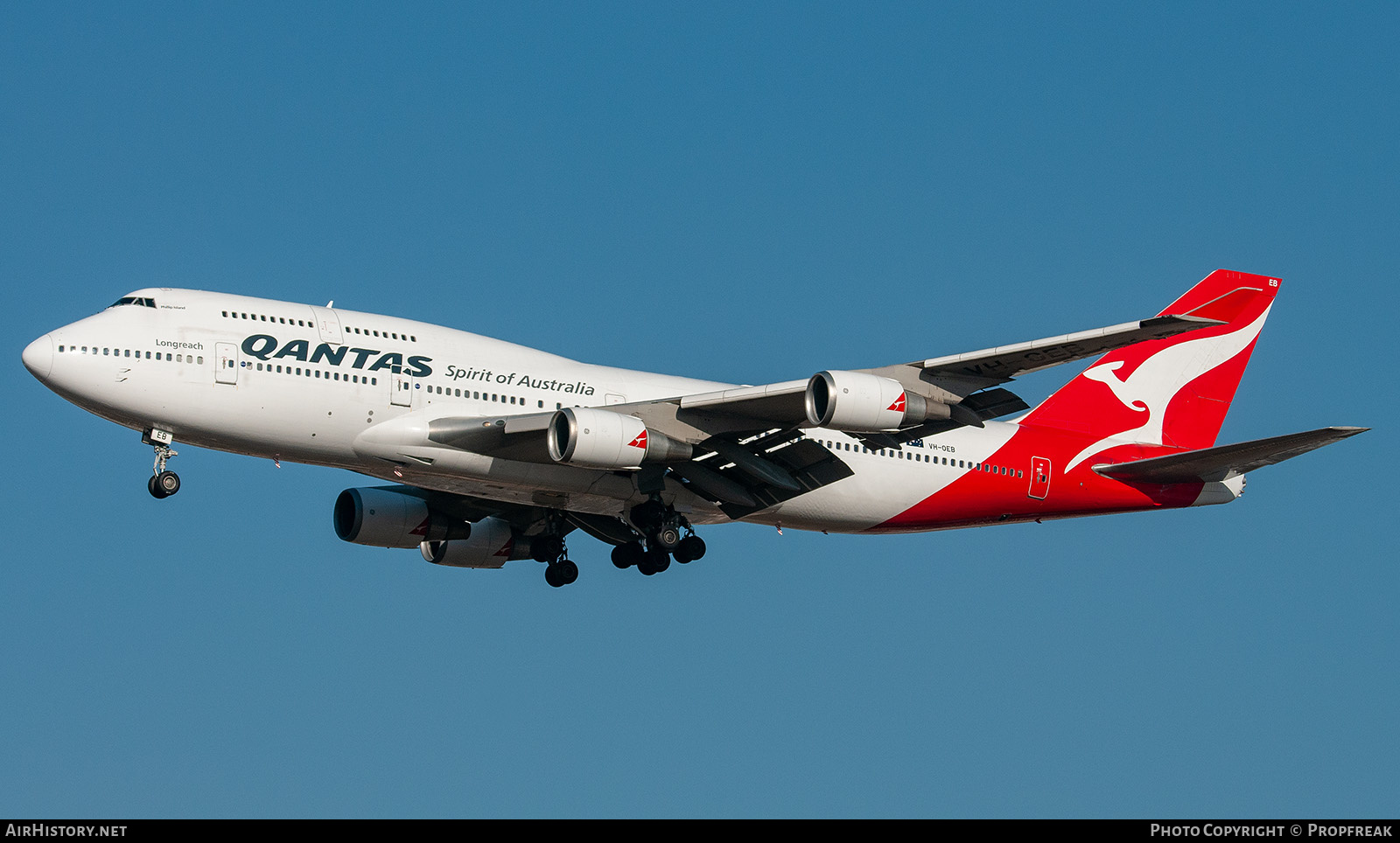 Aircraft Photo of VH-OEB | Boeing 747-48E | Qantas | AirHistory.net #610768