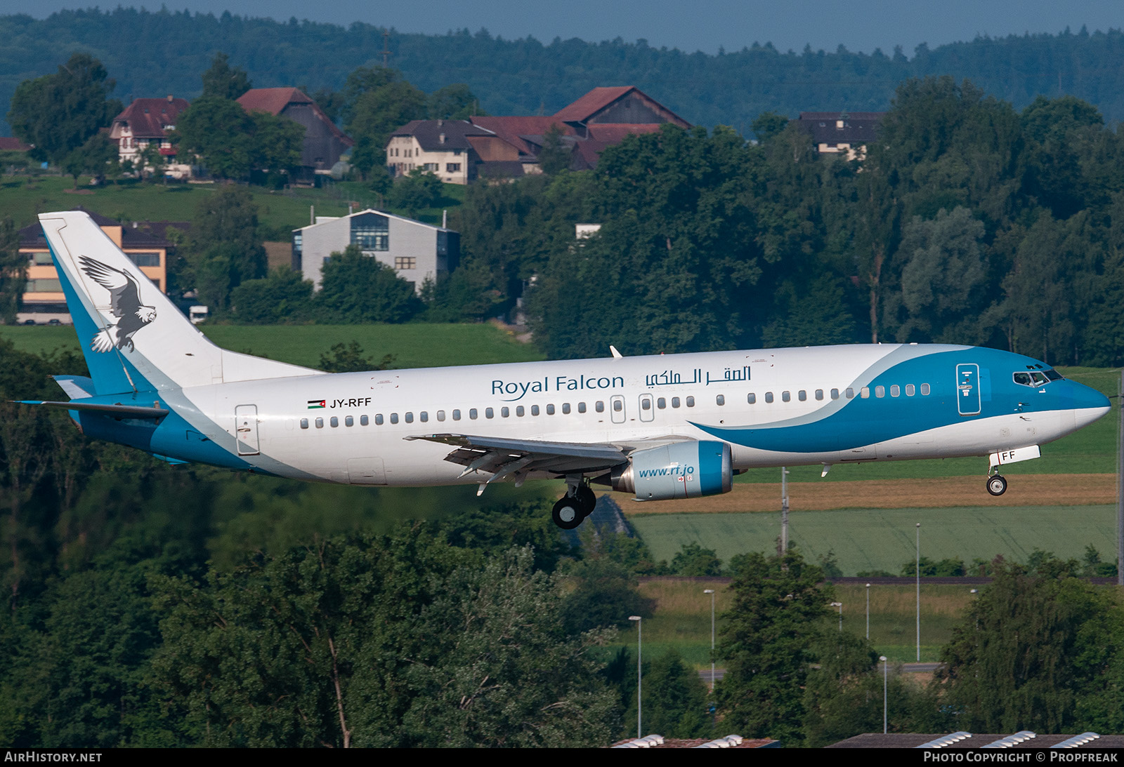 Aircraft Photo of JY-RFF | Boeing 737-4K5 | Royal Falcon Airlines | AirHistory.net #610771