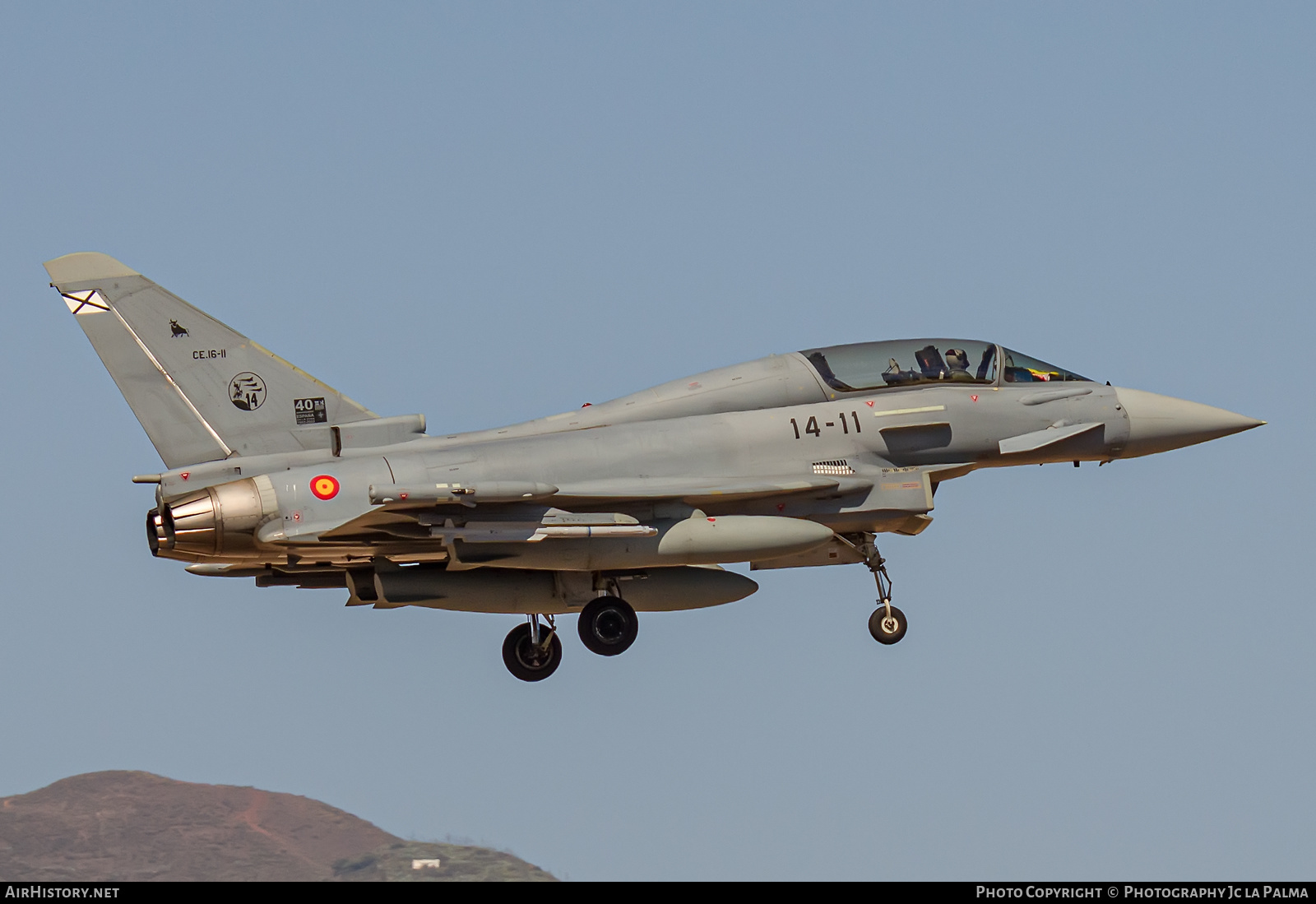 Aircraft Photo of CE.16-11 | Eurofighter EF-2000 Typhoon T | Spain - Air Force | AirHistory.net #610792