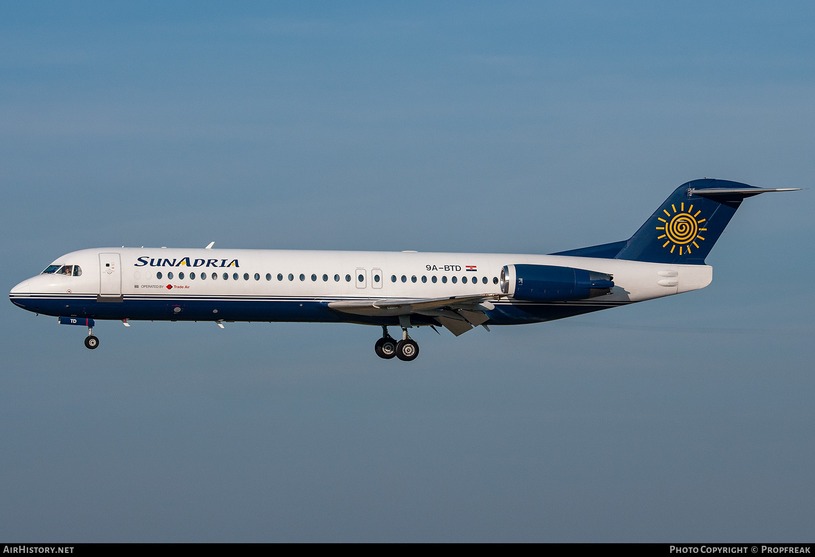 Aircraft Photo of 9A-BTD | Fokker 100 (F28-0100) | SunAdria Airlines | AirHistory.net #610798