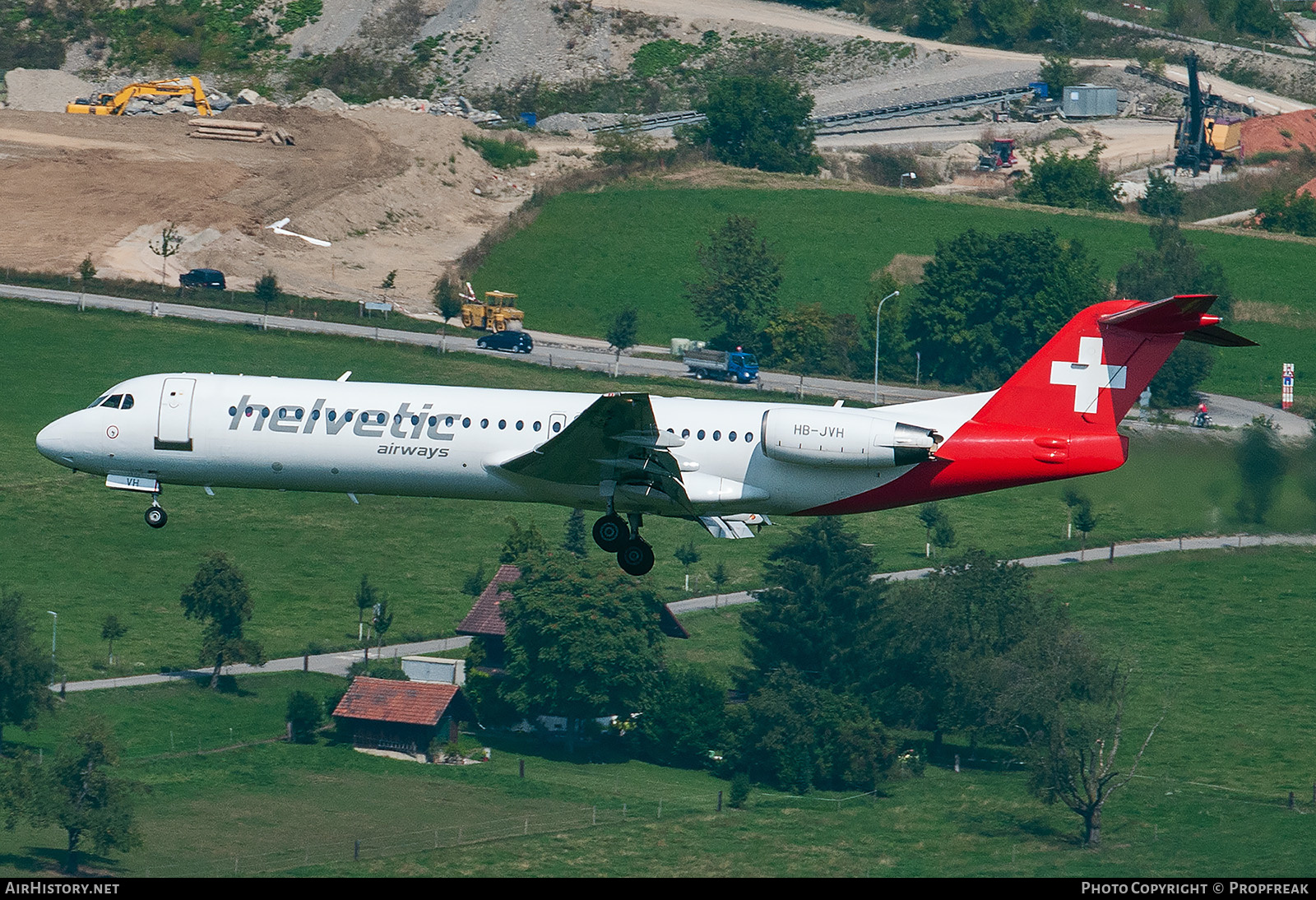 Aircraft Photo of HB-JVH | Fokker 100 (F28-0100) | Helvetic Airways | AirHistory.net #611007