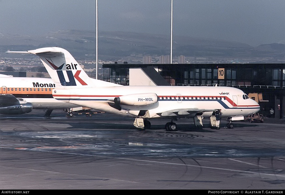 Aircraft Photo of PH-MOL | Fokker F28-1000 Fellowship | Air UK | AirHistory.net #611166