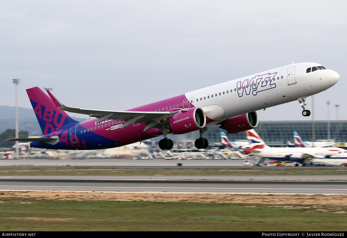 Aircraft Photo of HA-LGE | Airbus A321-271NX | Wizz Air Abu Dhabi | AirHistory.net #611179