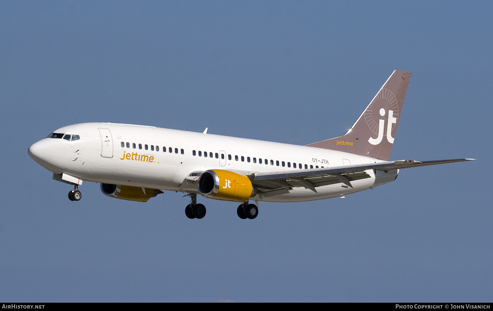 Aircraft Photo of OY-JTH | Boeing 737-3Y0(QC) | Jettime | AirHistory.net #611242