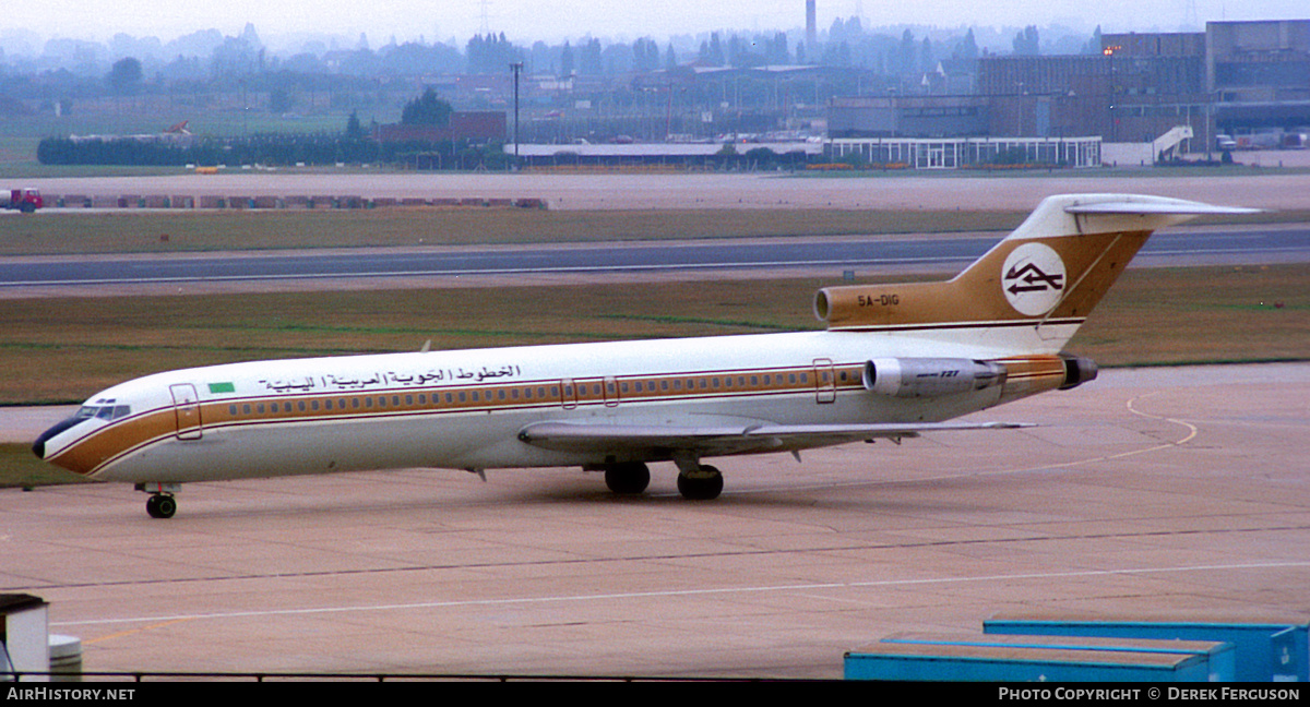 Aircraft Photo of 5A-DIG | Boeing 727-2L5/Adv | Libyan Arab Airlines | AirHistory.net #611291