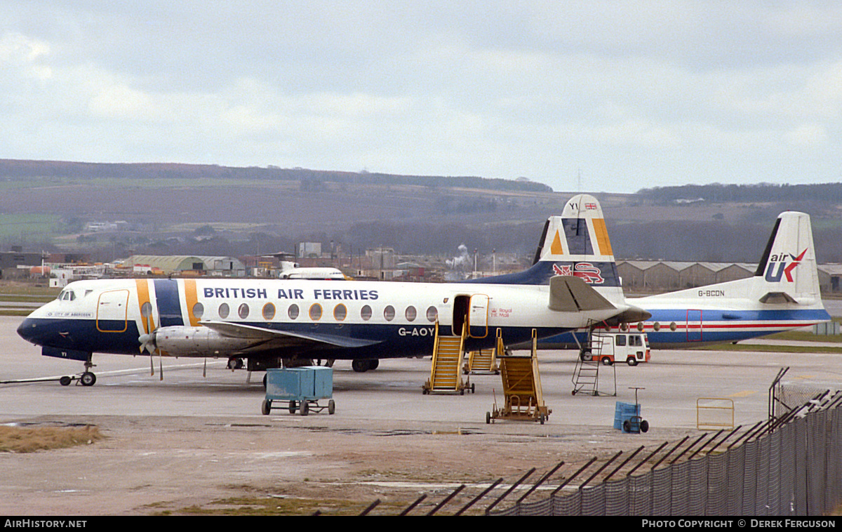 Aircraft Photo of G-AOYI | Vickers 806 Viscount | British Air Ferries - BAF | AirHistory.net #611325