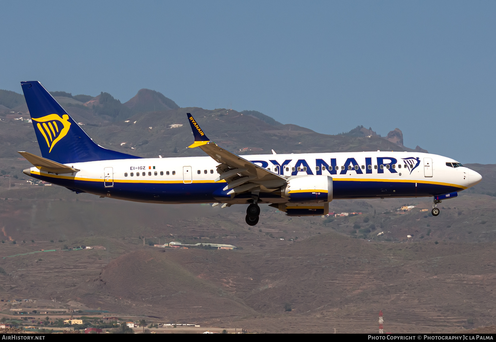 Aircraft Photo of EI-IGZ | Boeing 737-8200 Max 200 | Ryanair | AirHistory.net #611341