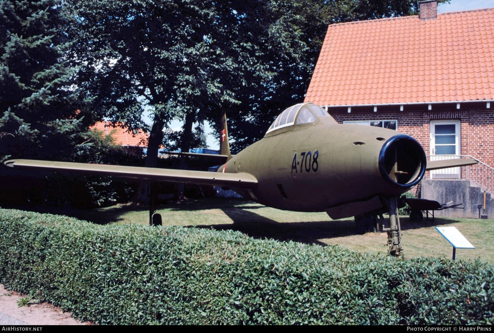 Aircraft Photo of A-708 | Republic F-84G Thunderjet | Denmark - Air Force | AirHistory.net #611359