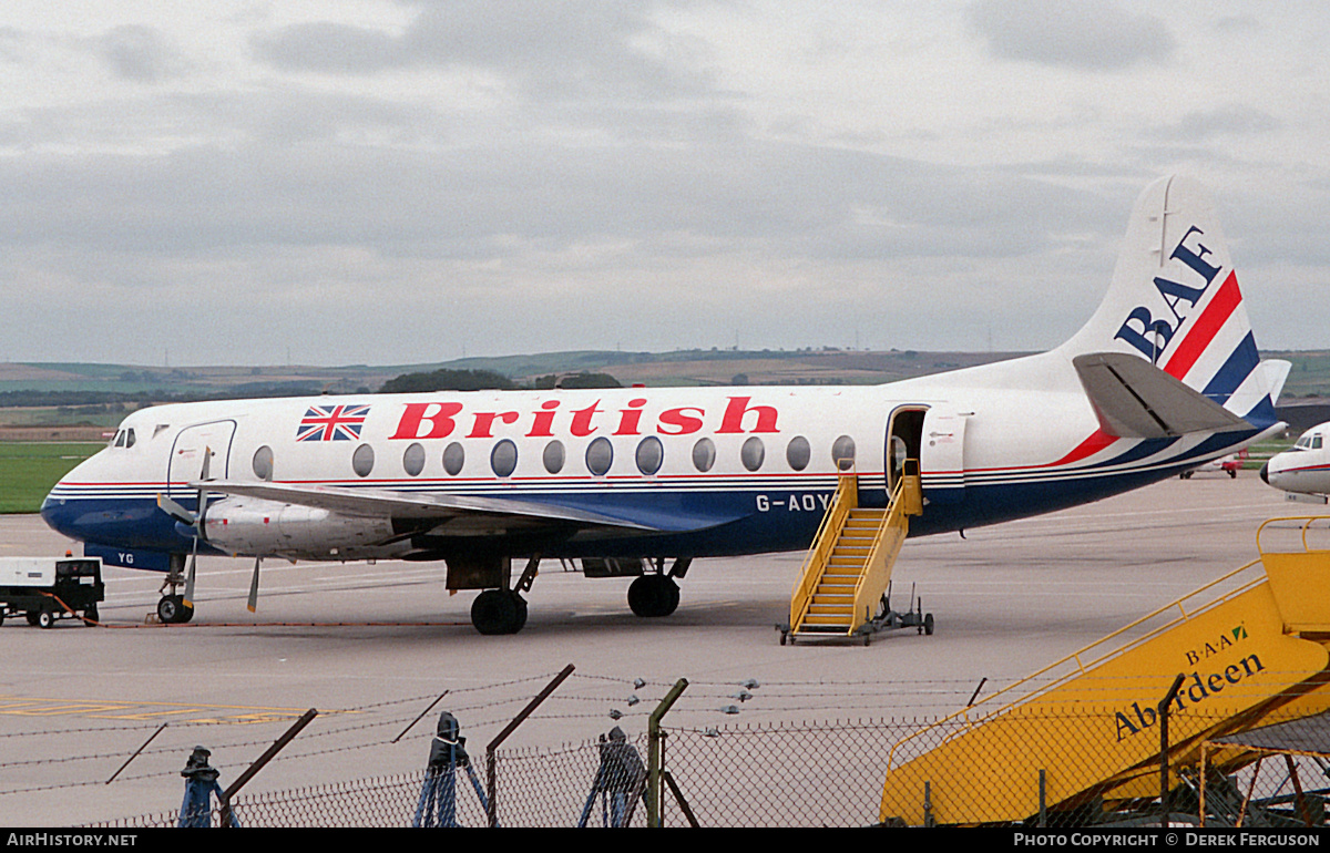 Aircraft Photo of G-AOYG | Vickers 806 Viscount | British Air Ferries - BAF | AirHistory.net #611360