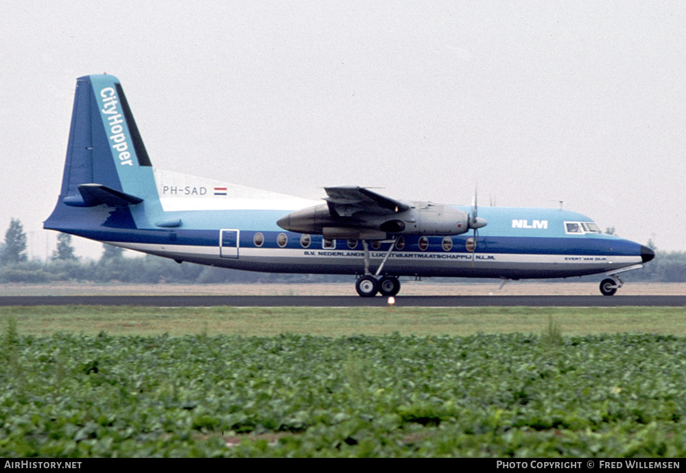 Aircraft Photo of PH-SAD | Fokker F27-200 Friendship | NLM Cityhopper | AirHistory.net #611647