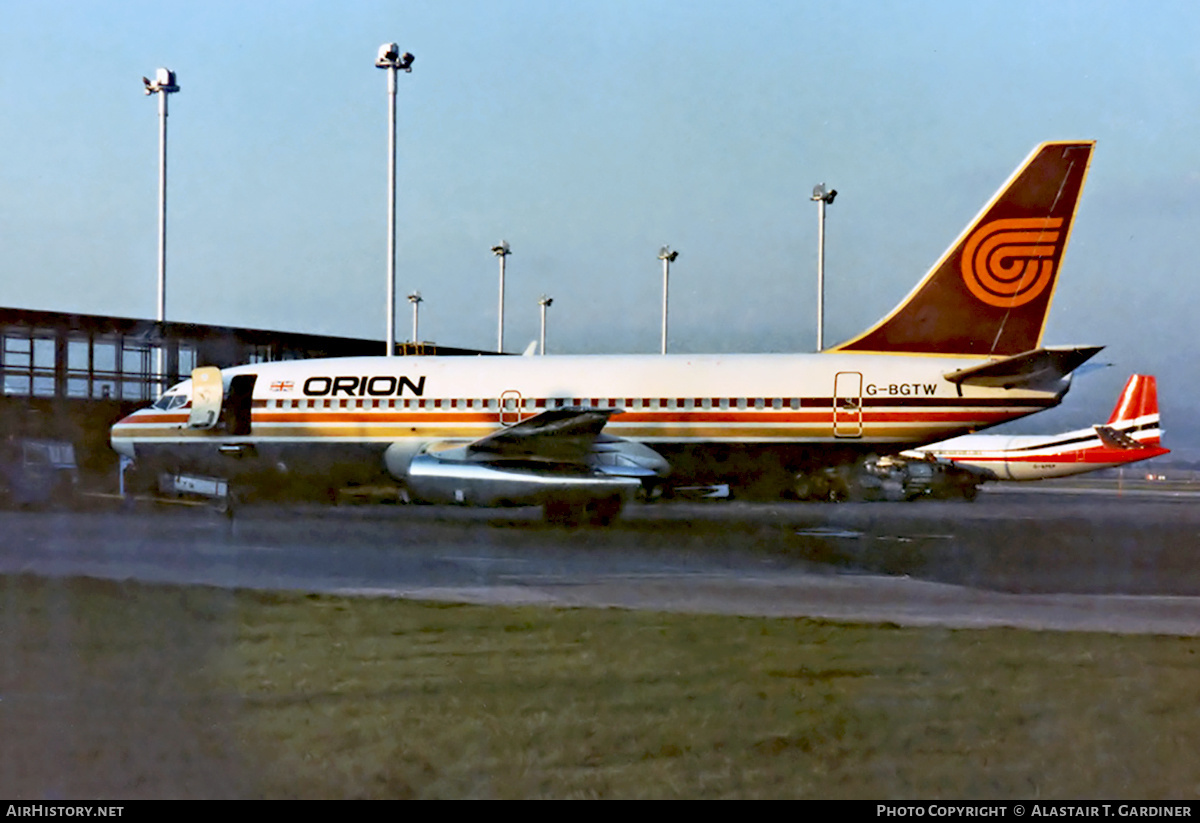 Aircraft Photo of G-BGTW | Boeing 737-2T5/Adv | Orion Airways | AirHistory.net #611758