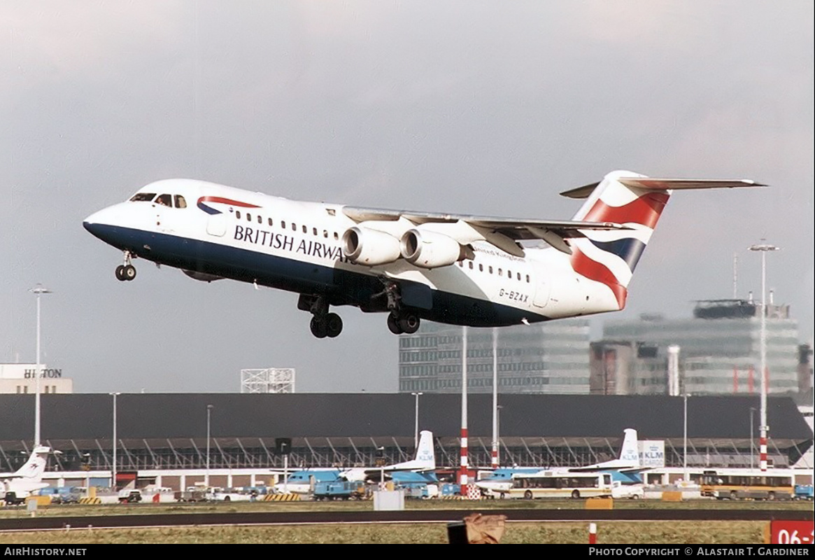 Aircraft Photo of G-BZAX | British Aerospace Avro 146-RJ100 | British Airways | AirHistory.net #611776