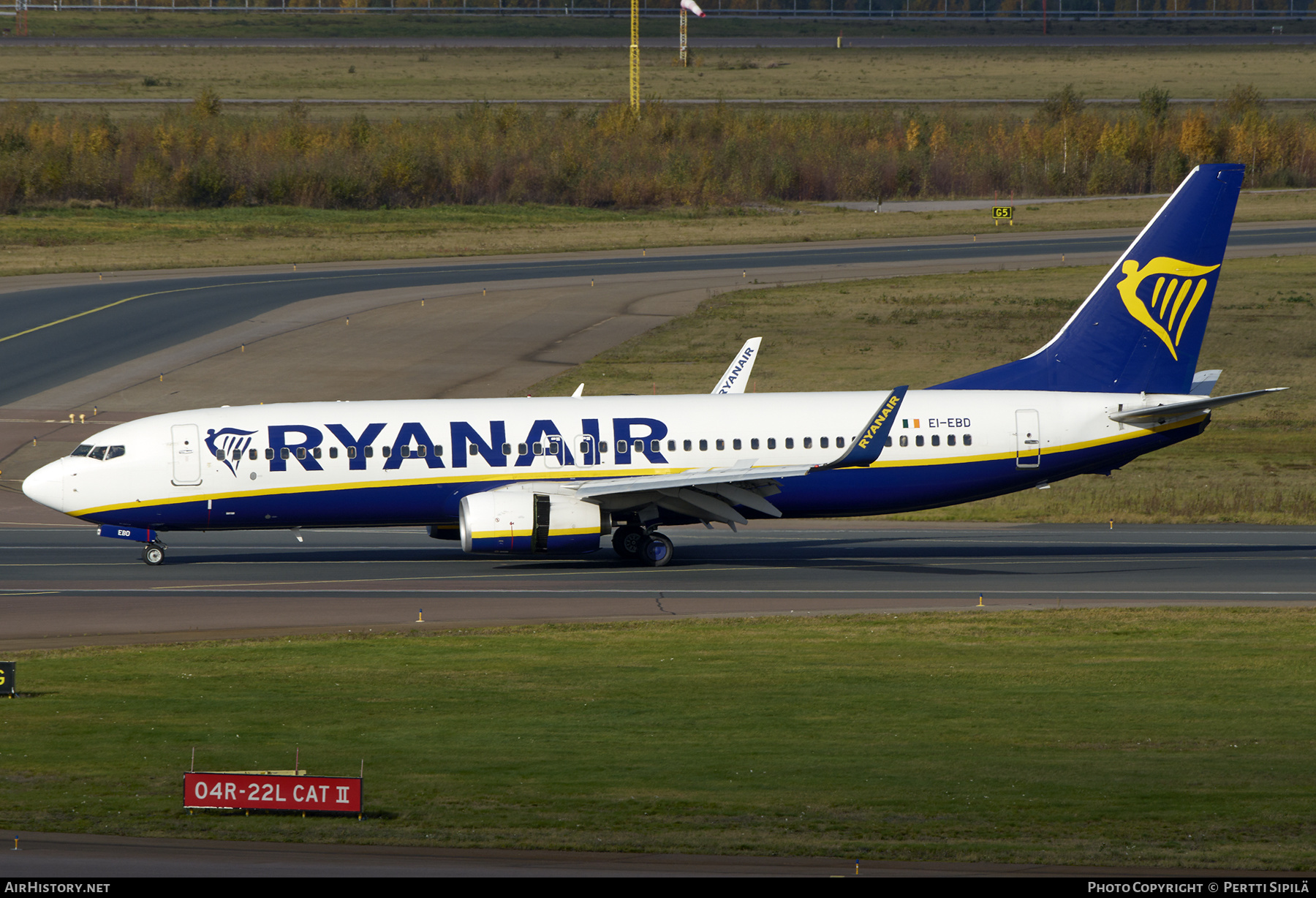 Aircraft Photo of EI-EBD | Boeing 737-8AS | Ryanair | AirHistory.net #611929