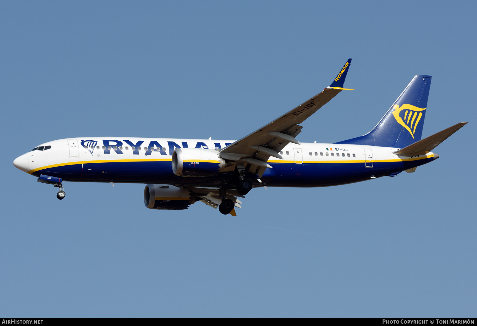 Aircraft Photo of EI-IGF | Boeing 737-8200 Max 200 | Ryanair | AirHistory.net #612014