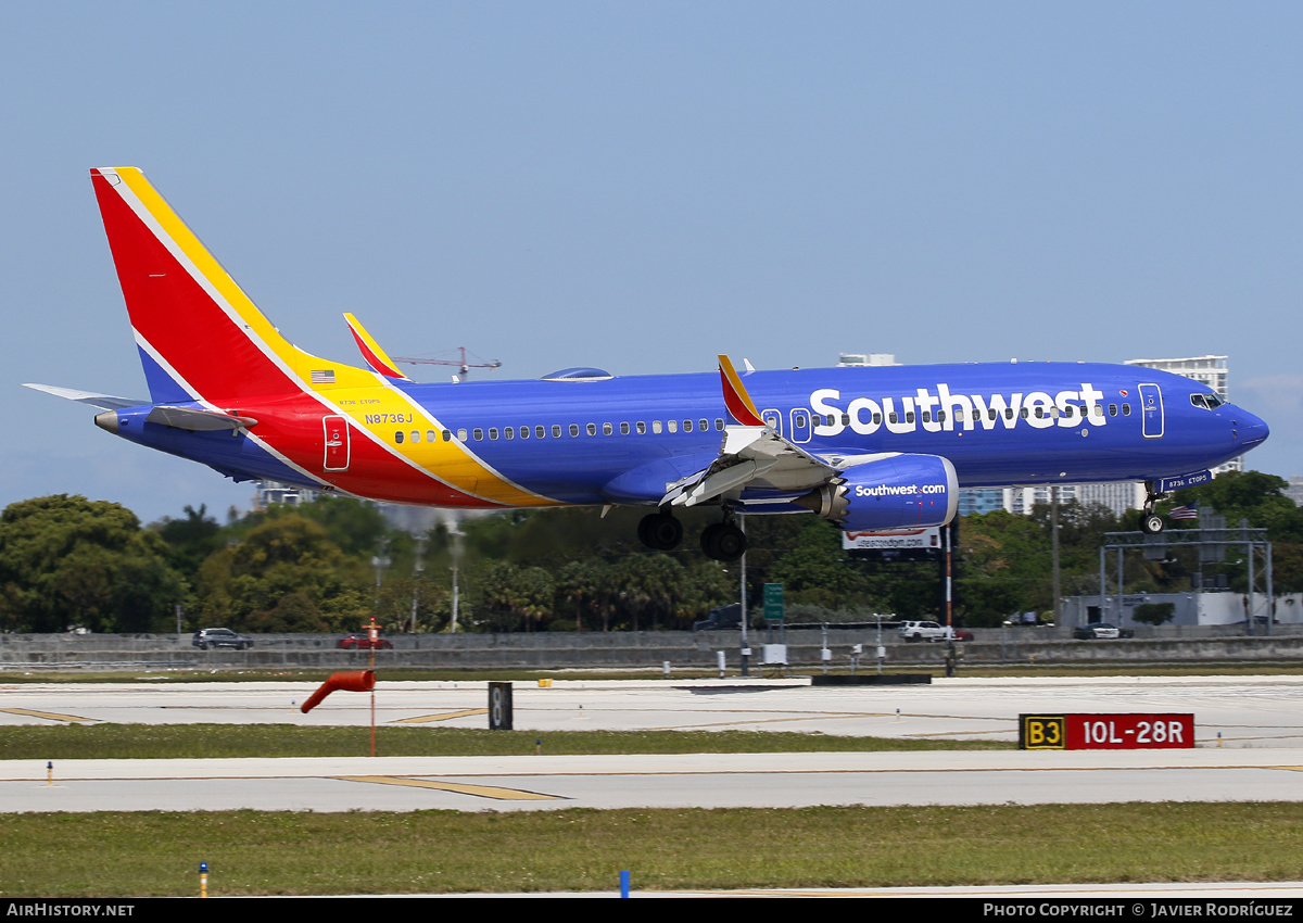 Aircraft Photo of N8736J | Boeing 737-8 Max 8 | Southwest Airlines | AirHistory.net #612024