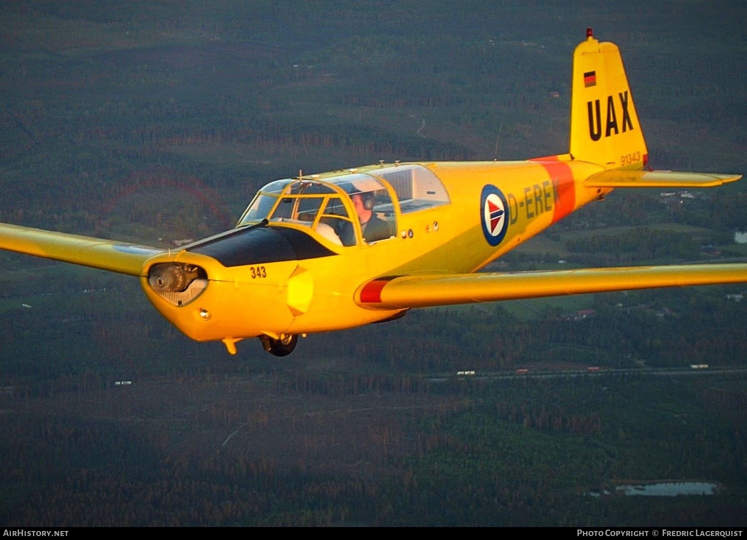 Aircraft Photo of D-EREK / 91343 | Saab 91B-2 Safir | Norway - Air Force | AirHistory.net #612166