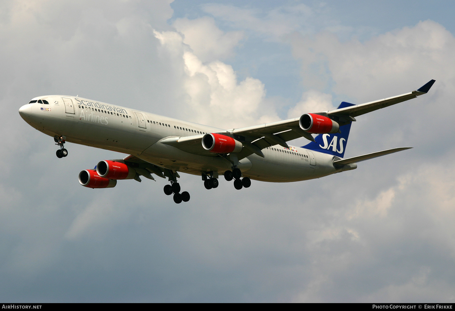 Aircraft Photo of OY-KBC | Airbus A340-313X | Scandinavian Airlines - SAS | AirHistory.net #612261