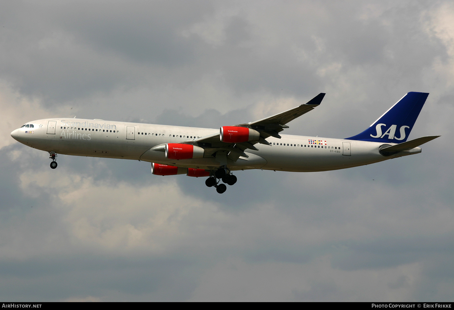 Aircraft Photo of OY-KBD | Airbus A340-313 | Scandinavian Airlines - SAS | AirHistory.net #612268