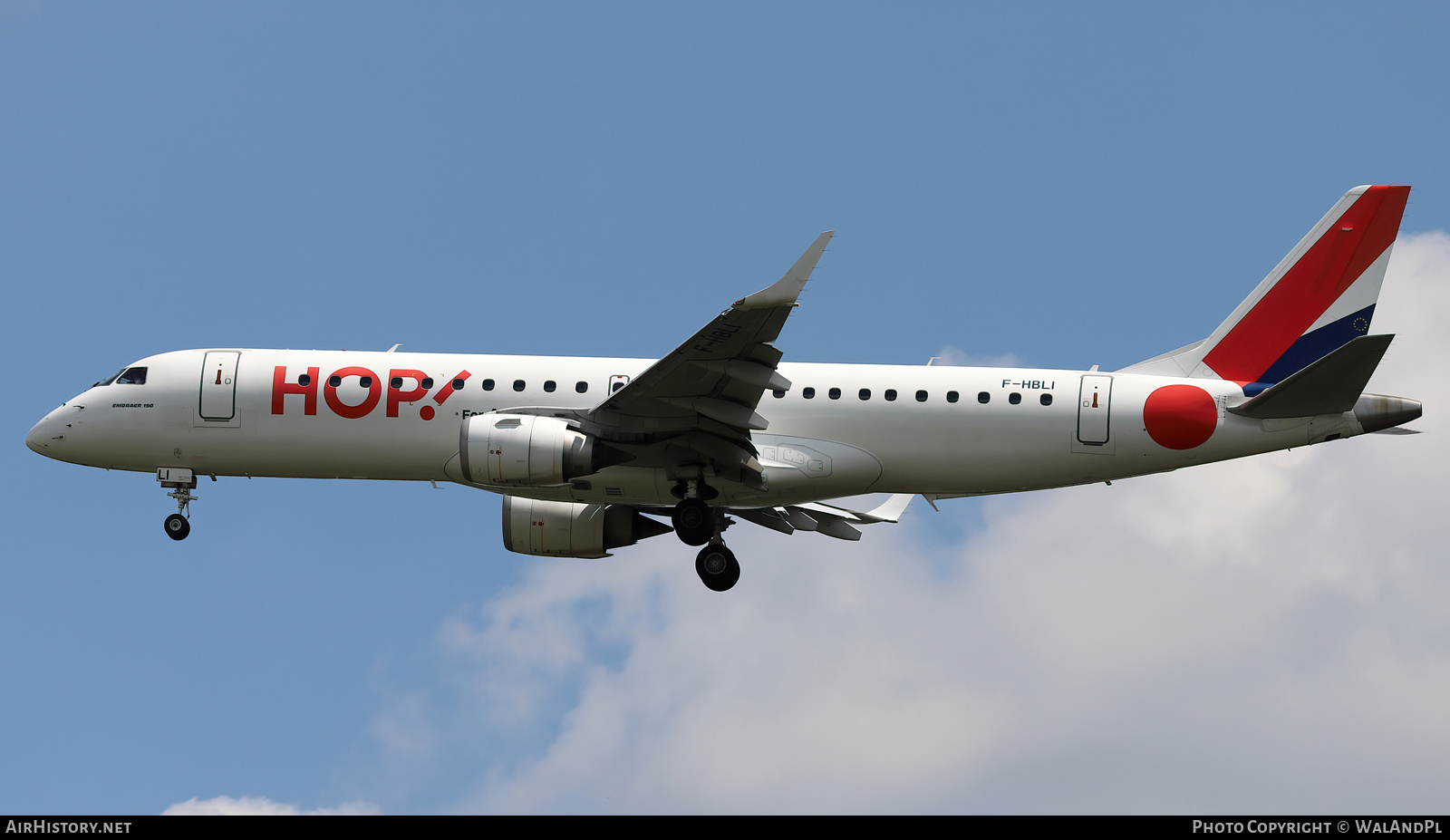 Aircraft Photo of F-HBLI | Embraer 190STD (ERJ-190-100STD) | Hop! | AirHistory.net #612300