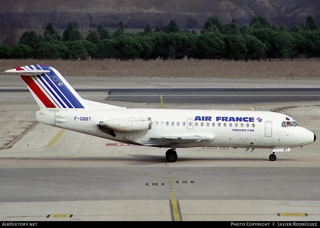 Aircraft Photo of F-GBBT | Fokker F28-1000 Fellowship | Air France | AirHistory.net #612302