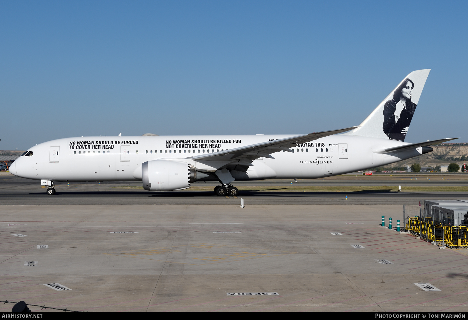 Aircraft Photo of P4-787 | Boeing 787-8 Dreamliner | AirHistory.net #612350