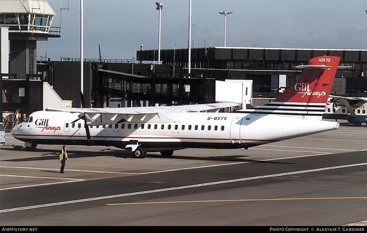 Aircraft Photo of G-BXYV | ATR ATR-72-202 | Gill Airways | AirHistory.net #612489