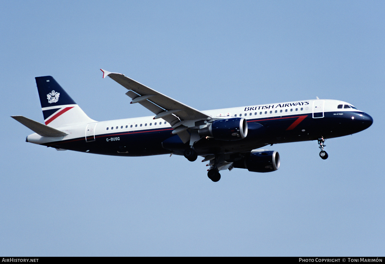 Aircraft Photo of G-BUSG | Airbus A320-211 | British Airways | AirHistory.net #612551