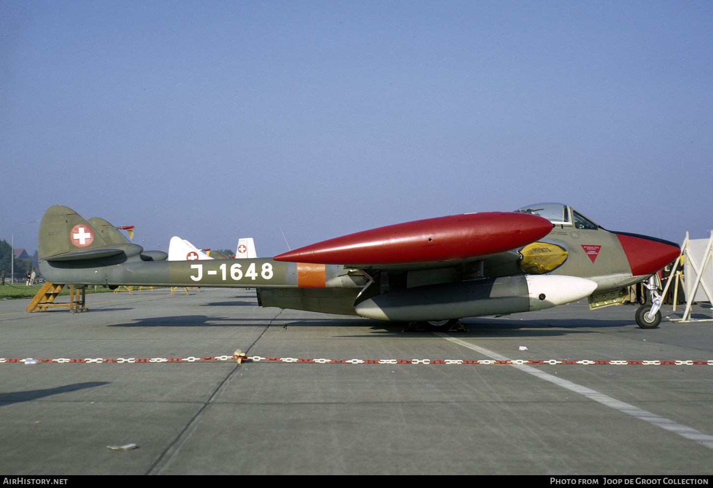 Aircraft Photo of J-1648 | De Havilland D.H. 112 Venom FB50 | Switzerland - Air Force | AirHistory.net #612636