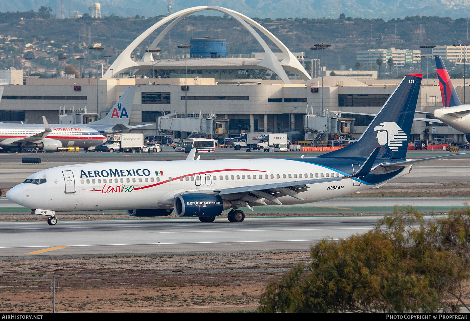 Aircraft Photo of N858AM | Boeing 737-8Q8 | AeroMéxico | AirHistory.net #612652