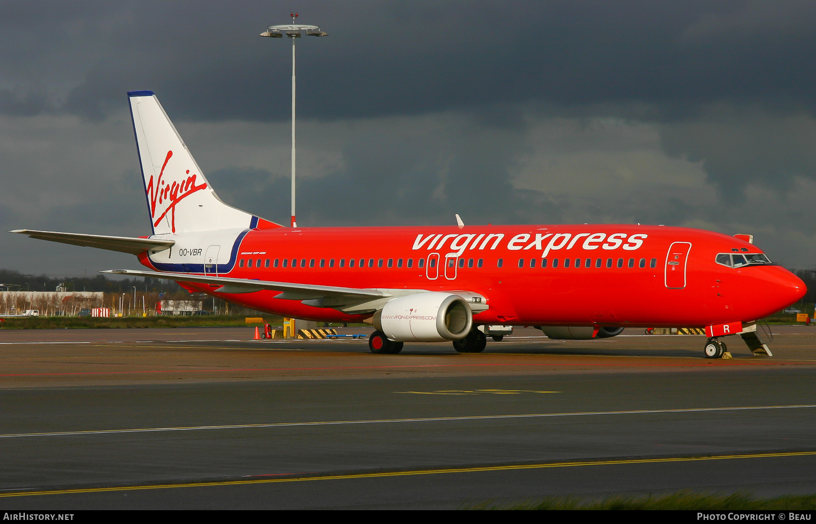 Aircraft Photo of OO-VBR | Boeing 737-4Y0 | Virgin Express | AirHistory.net #612691
